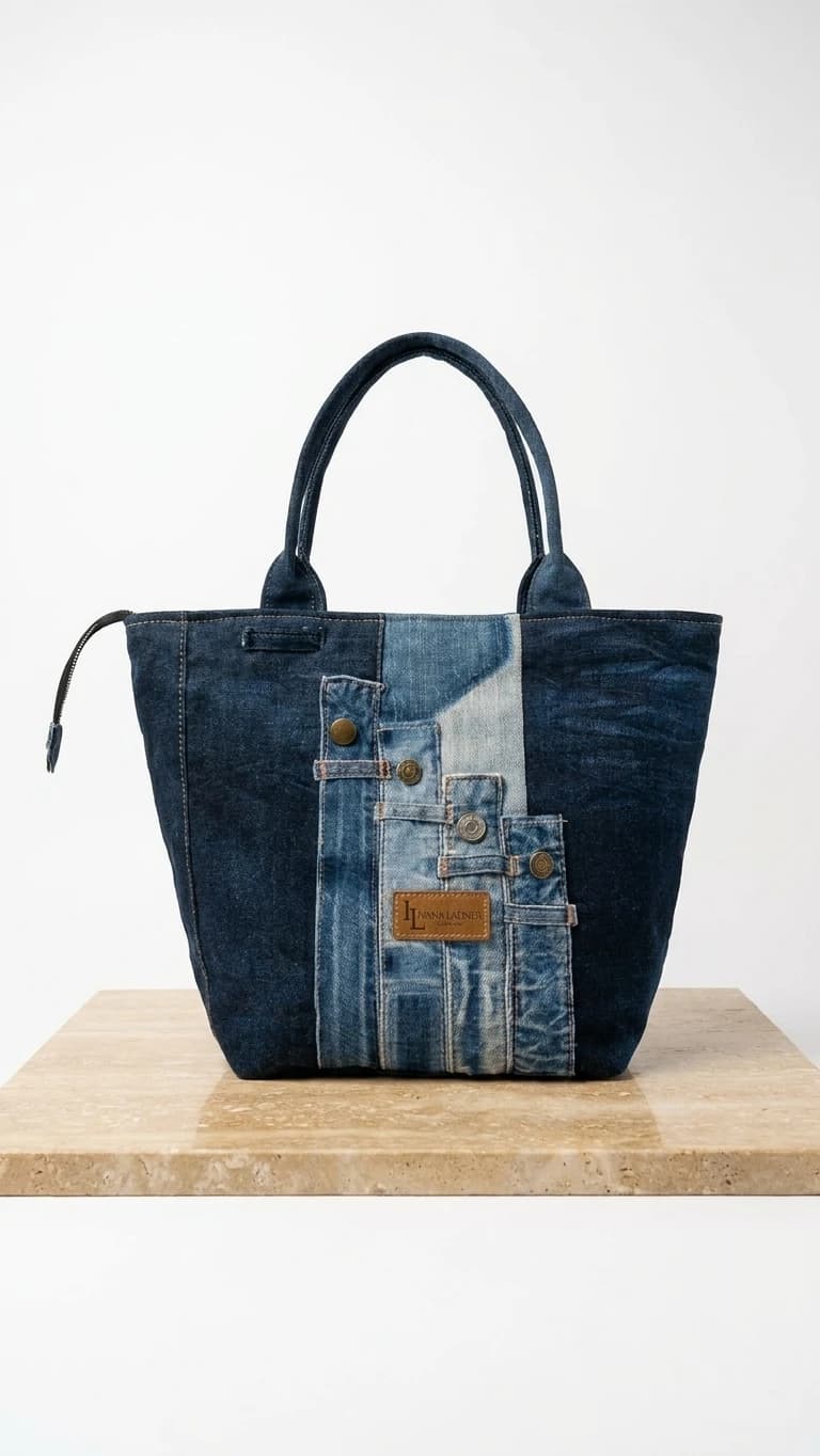 Cartera Tote Índigo & Cinturillas - Ver imagen 1