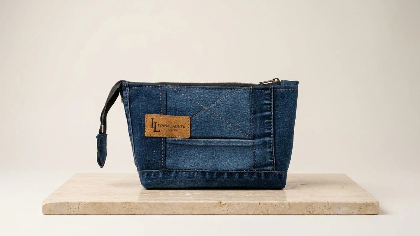 Neceser Denim Índigo & Costuras Cruzadas - Ver imagen 1