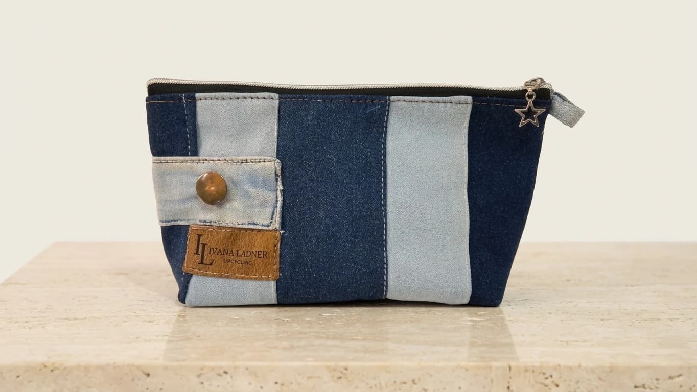 Neceser Denim Franjas Índigo & Botón Cobrizo - Ver imagen 1