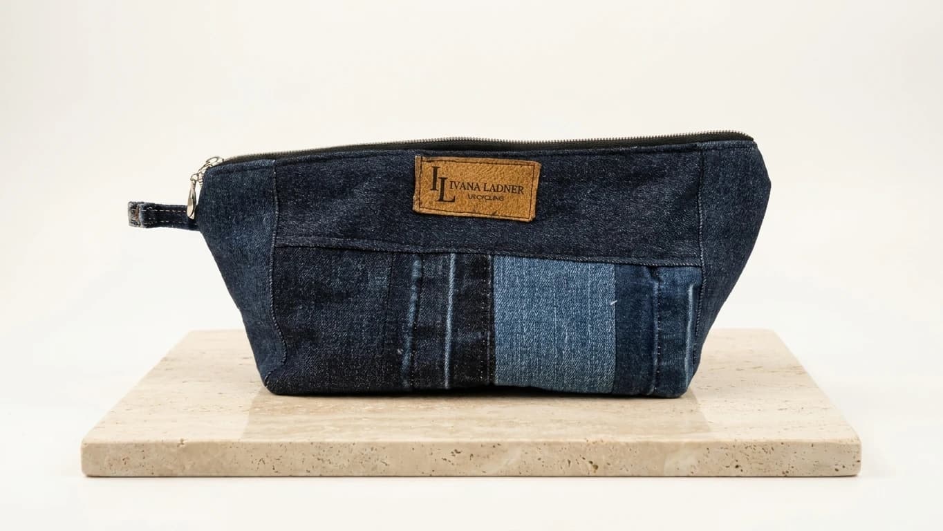 Neceser Denim Geometría Índigo