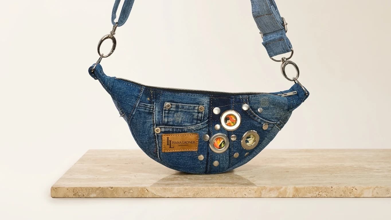 Riñonera Denim Ojalillos & Remaches - Ver imagen 1