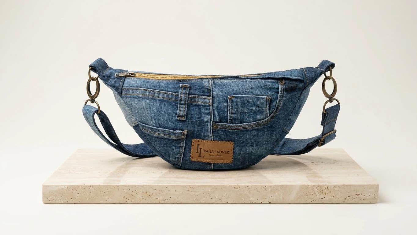 Riñonera Curva Denim Índigo & Badana - Ver imagen 1